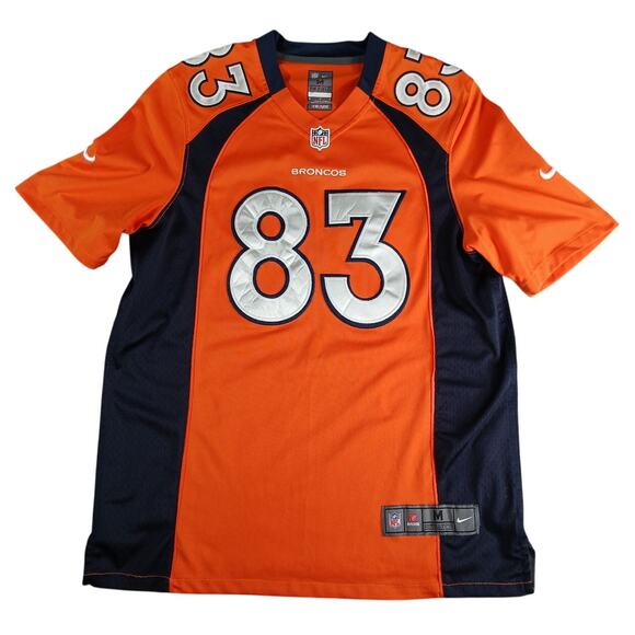 Nike On Field Denver Broncos Wes Welker NFL Jersey Mens Medium Orange #83 - Picture 1 of 8